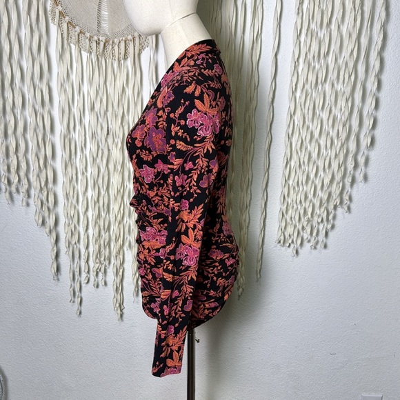 Peruvian Connection Long Sleeve Cyprus Long Sleeve Floral Top Size XS - Picture 6 of 10